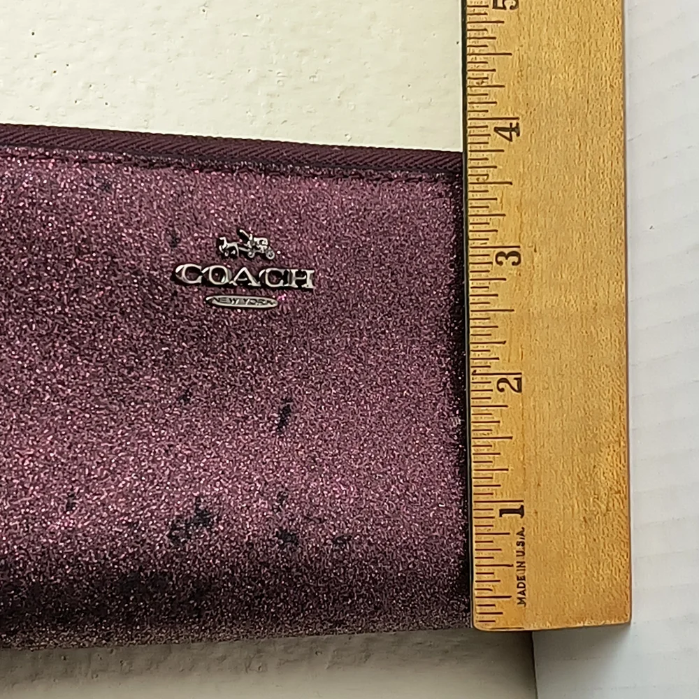 Coach Glitter Wristlet Wallets with Credit Card Storage